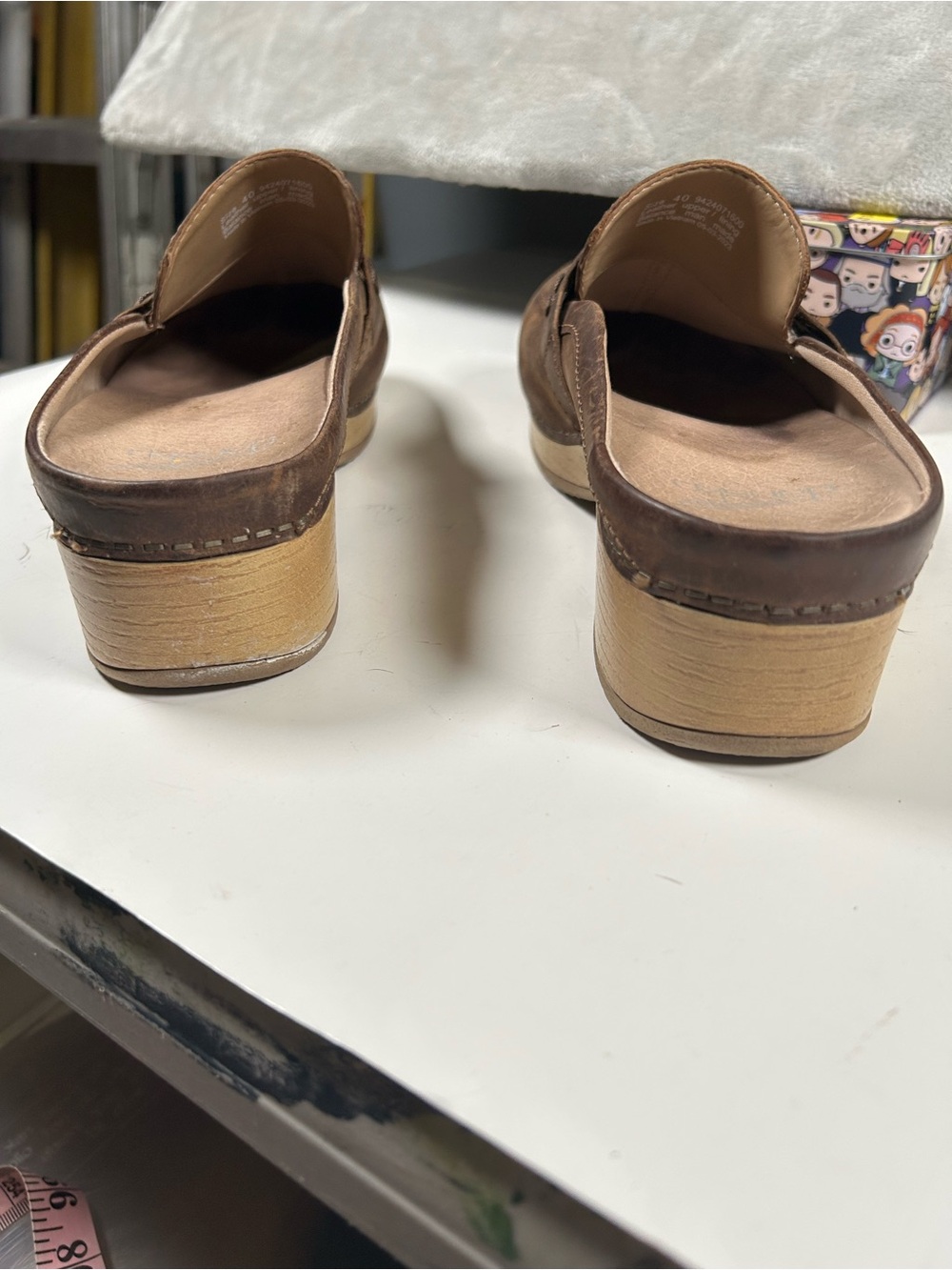 Dansko Bel Brown Leather Slip-On Clog Mules - Women - Picture 8 of 10